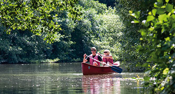 Mit dem Kanu auf der Lahn