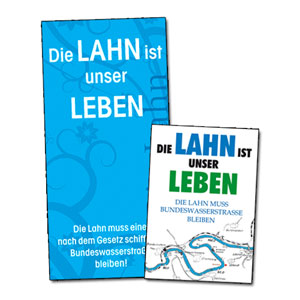 Die Lahn ist unser Leben. Bestandsschutz con Schleusen und Wehre.