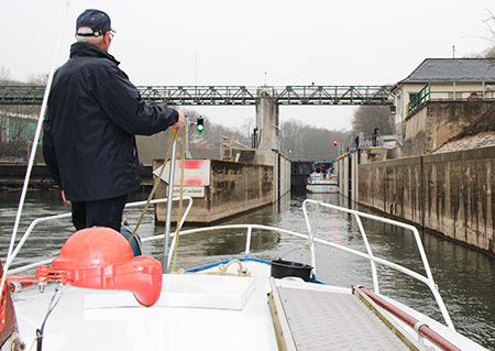Rinfahrt Schleuse Diez