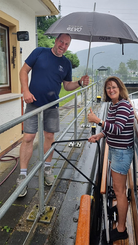 Schleusenwärter an der Lahn