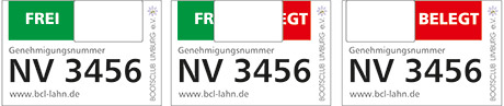 Schilder FREI BELEGT